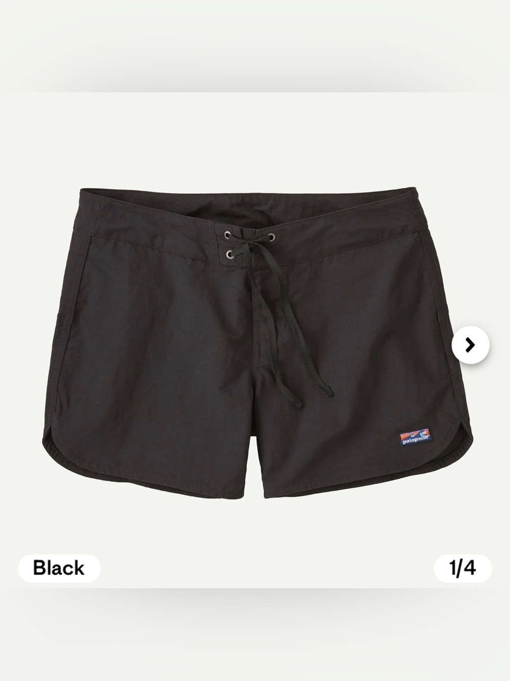 Patagonia black Wavefarer 5" swim shorts size 12